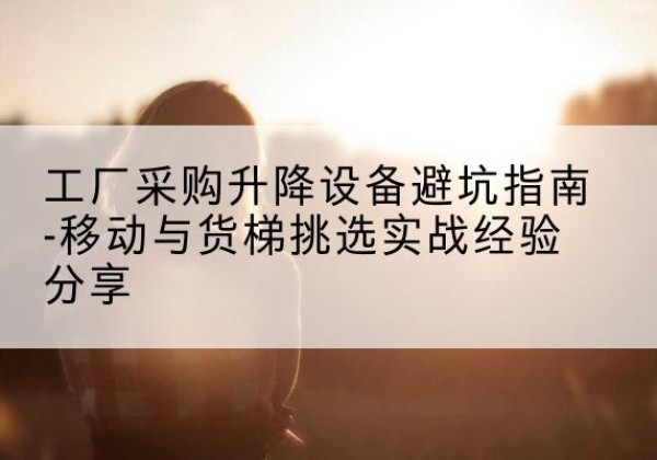 丹东移动式升降机怎么选-工厂采购升降设备避坑指南-移动与货梯挑选实战经验分享